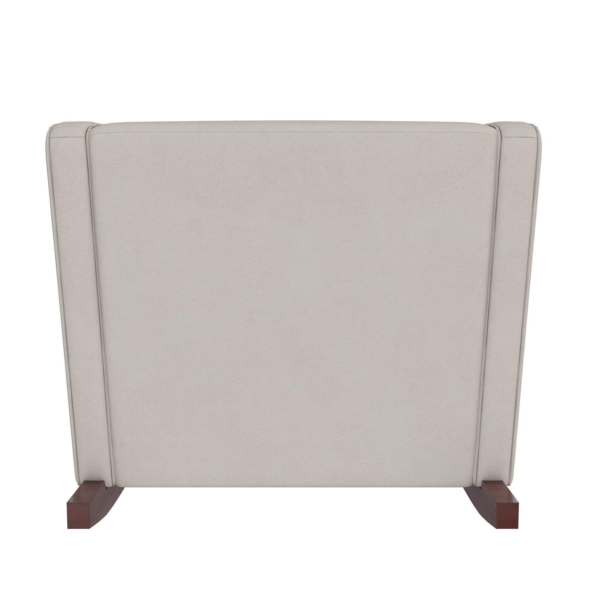 Baby Relax Hadley Upholstered Double Rocker Chair, Beige Microfiber