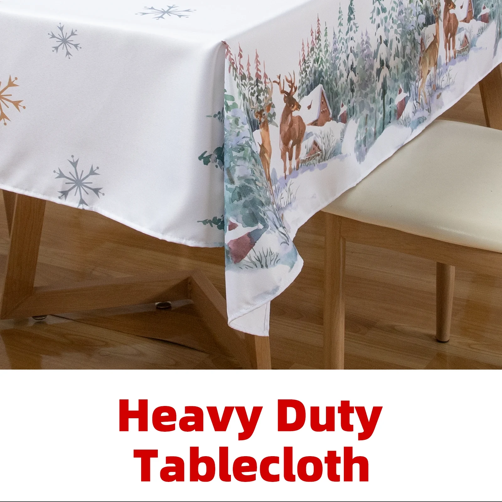 Ray Star Christmas Tablecloth Rectangle 60x102in Machine Washable Table Cloths That Does not Fade in The Wash, Thick Can not See Through Tablecloth, Polyester Table Cover