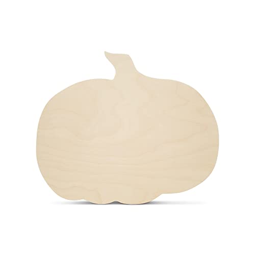 Wood Pumpkin Cutouts for Crafts 10 x 12-inch, 1/4 Thick, Pack of 3 Small Wood Pumpkins for Painting & Cute Fall Signs, by Woodpeckers