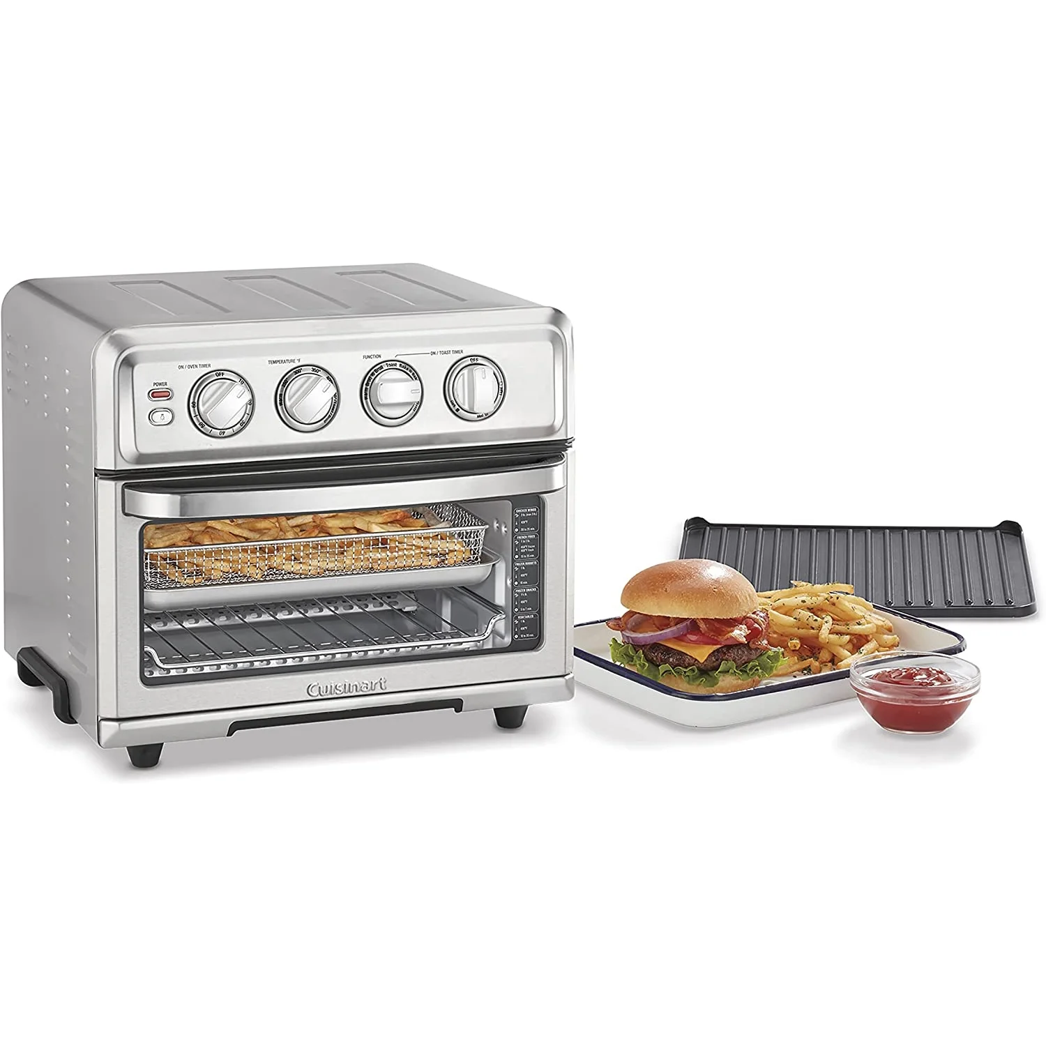 Cuisinart RESTORED 8-in-1 Air Fryer and Convection Toaster Oven, Stainless (TOA-70FR)