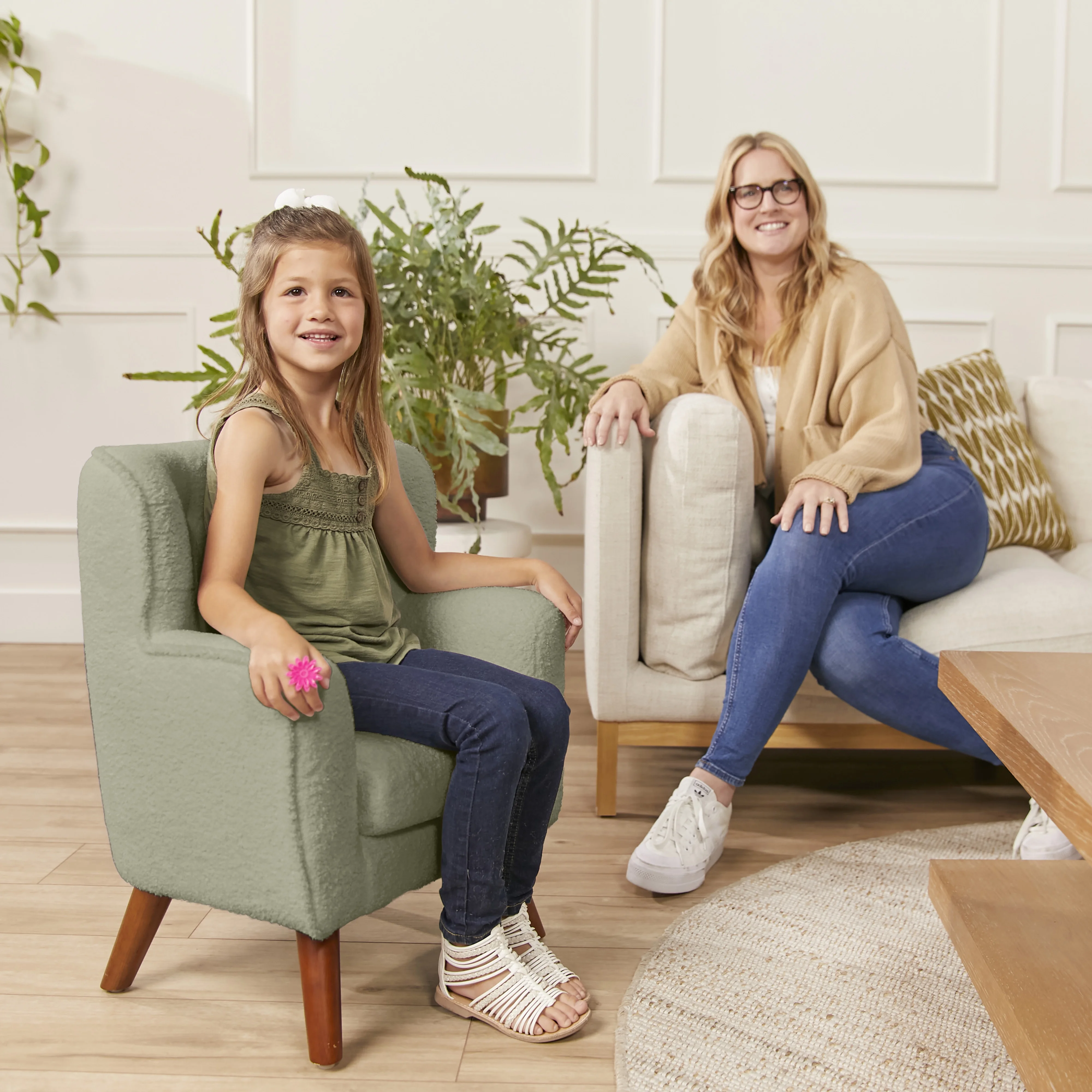 ECR4Kids Mila Arm Chair, Kids Furniture, Dark Sage