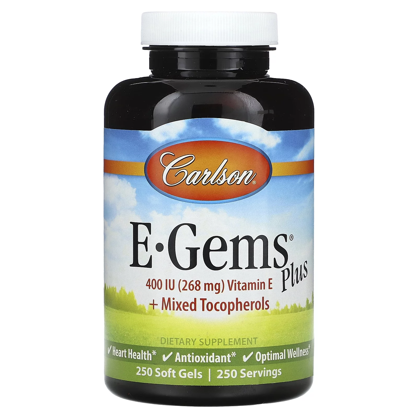 Carlson E-Gems Plus, 400 IU (268 mg), 250 Soft Gels