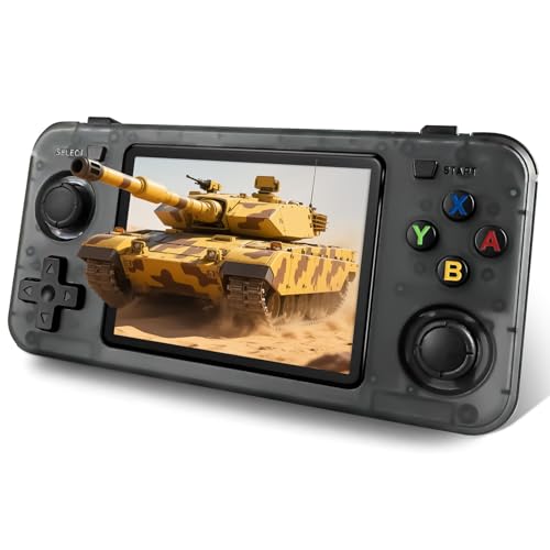 R36H Retro Handheld Game Console with Open Source Linux System,Cortex-A35 CPU, 64GB TF card comes with over 10,000 classic games,3.5-inch IPS Screen Portable Classic Handheld Game Console-Black