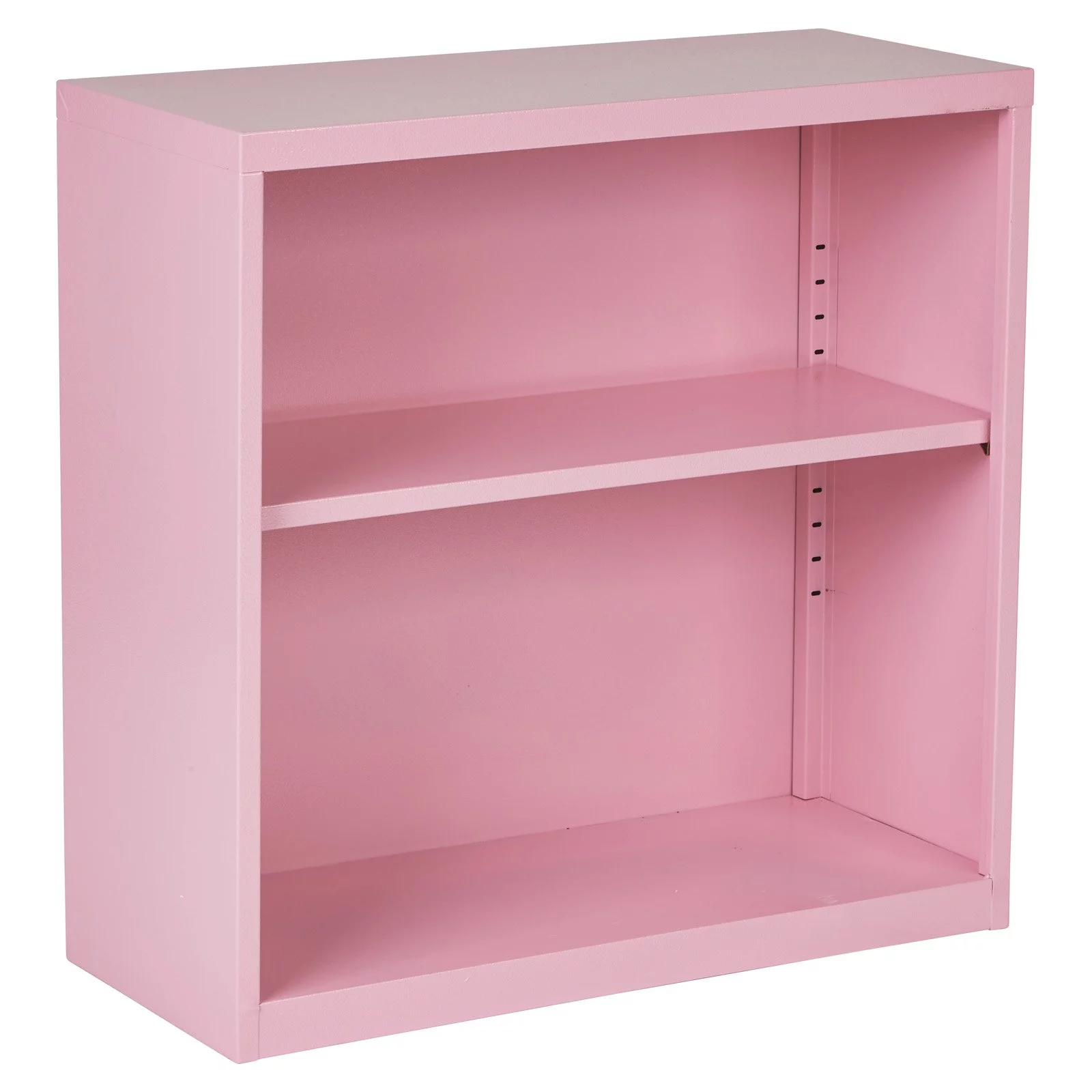 OSP Home Furnishings Metal Bookcase in Pink Finish