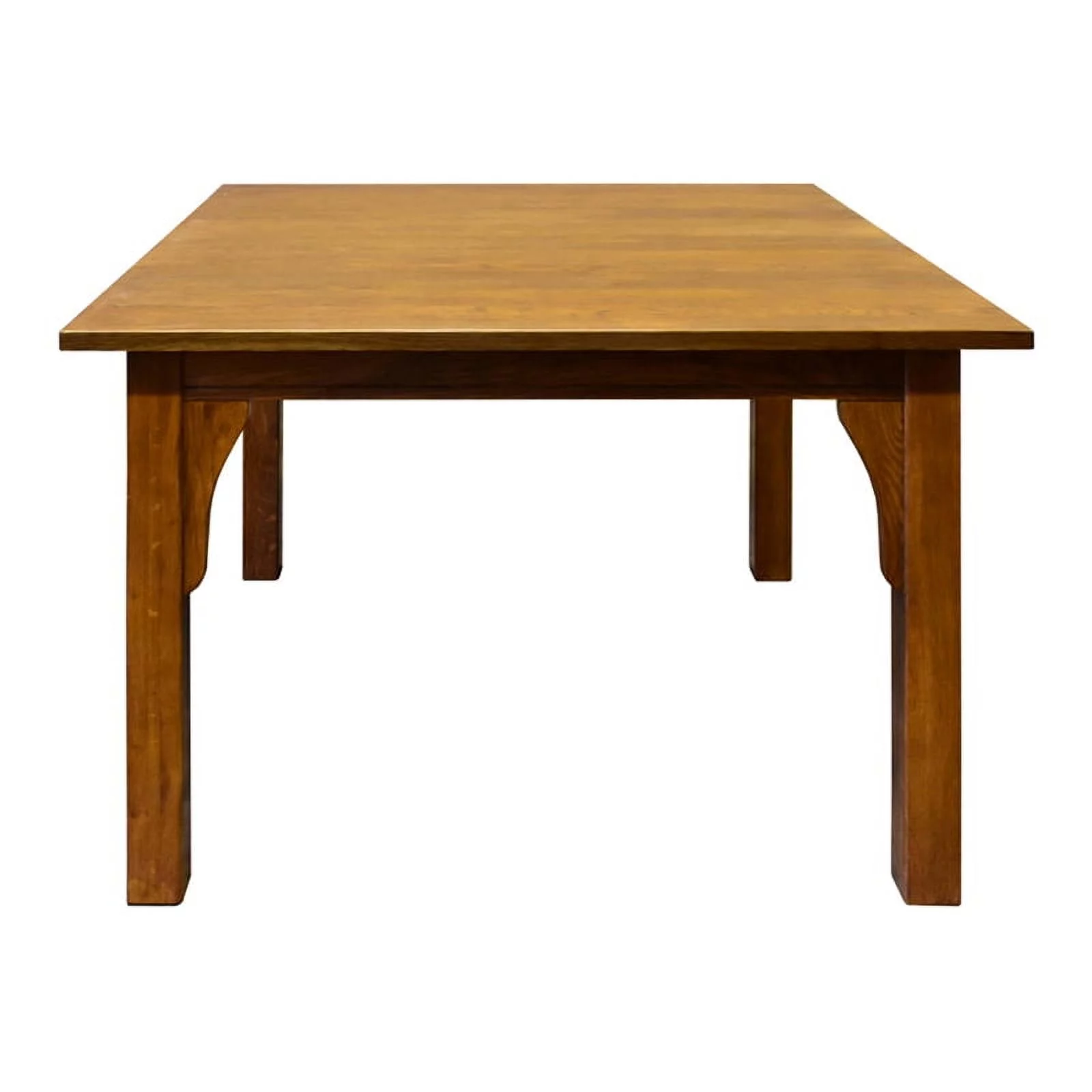 Crafters and Weavers Arts and Crafts Solid Wood Square Dining Table in Cherry