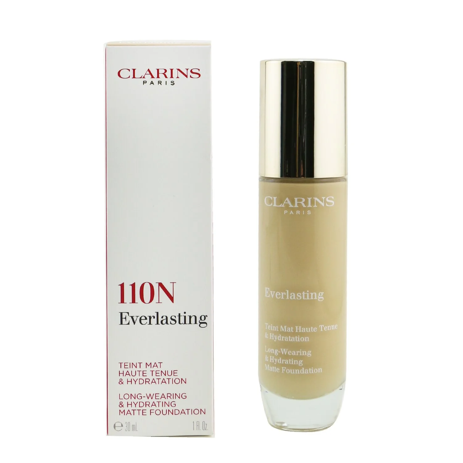 Clarins Everlasting Long Wearing & Hydrating Matte Foundation - # 109C Wheat  30ml/1oz