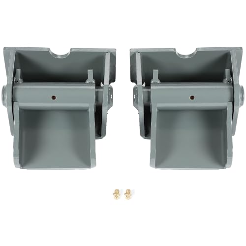 HECASA 2Pcs Steel Dump Trailer Hinges Compatible with Dump Trucks Dump Trailers Dump Body Heavy Duty with Grease Fitting Powder Coated Gray