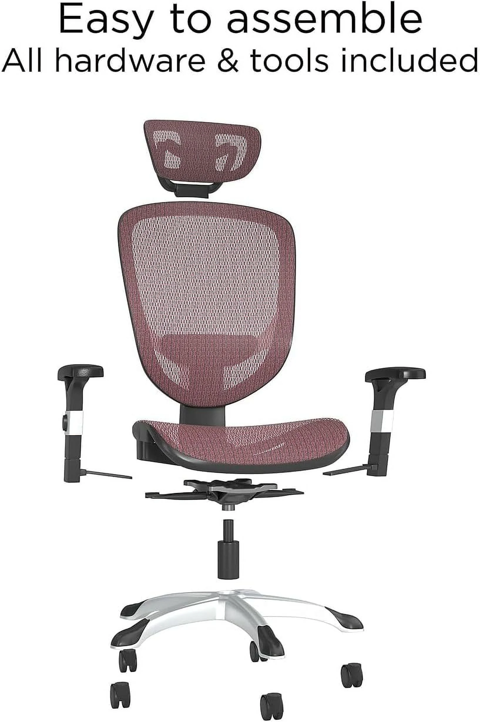 2257054 Mesh Computer And Desk Chair, Red