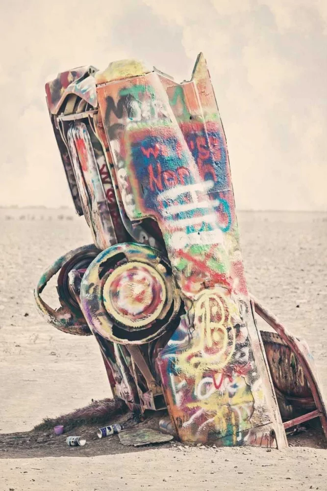 Davis Ashley 23x32 White Modern Wood Framed Museum Art Print Titled - Cadillac Single Car