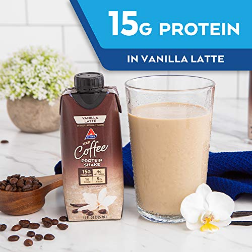 Atkins Creamy Milk Chocolate PLUS Protein Shake, 30g Protein, 7g Fiber, 2g Net Carb, 1g Sugar, Keto Friendly, Low Carb, High Protein Drink, 12 Count