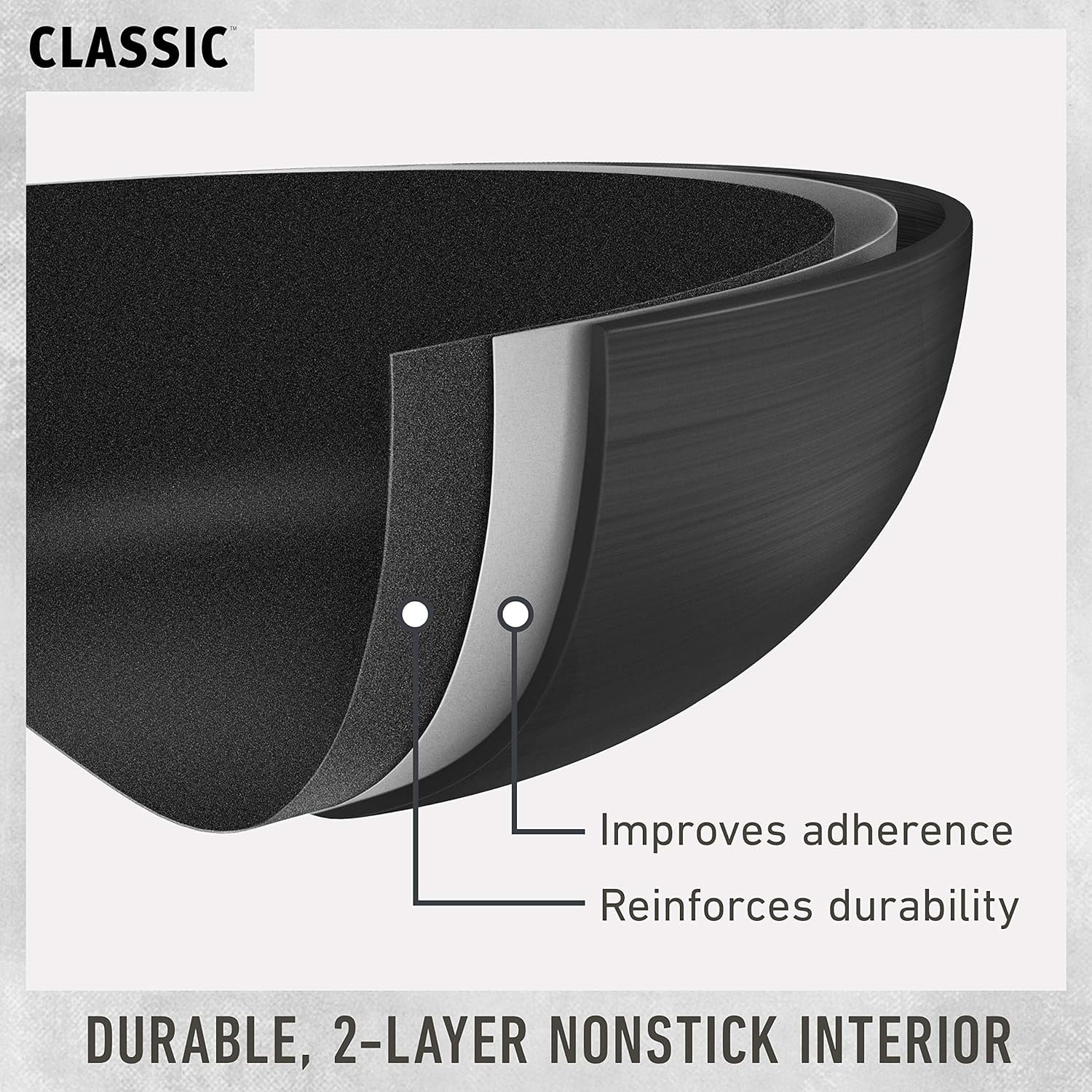 Classic Nonstick Hard-Anodized 14-Piece Cookware Set, Grey