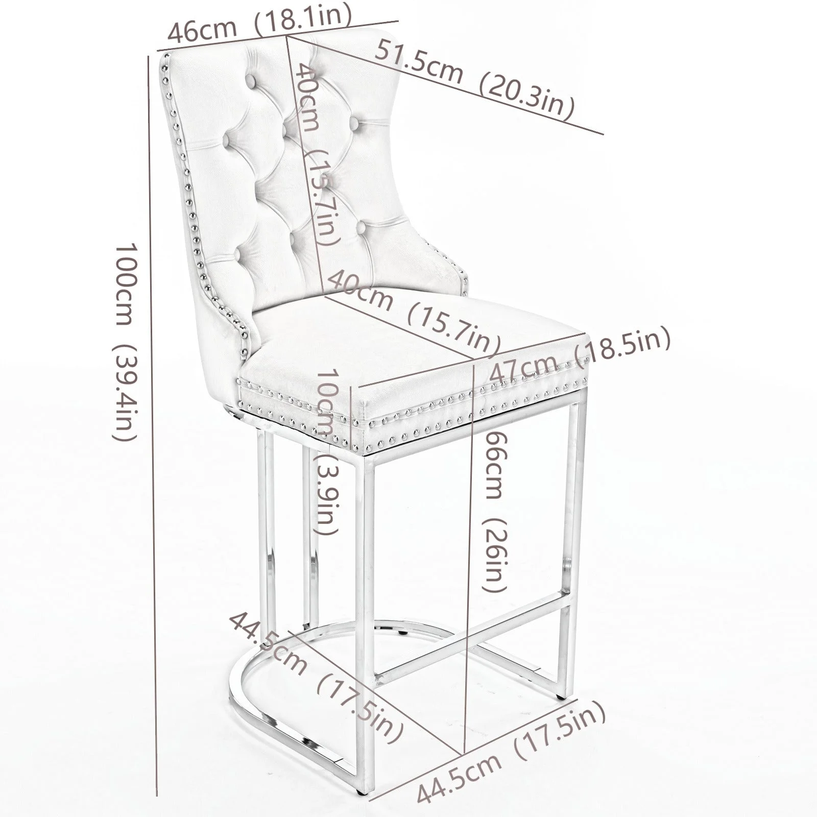Comfy Counter Height Bar Stools - Light Blue Set of 2