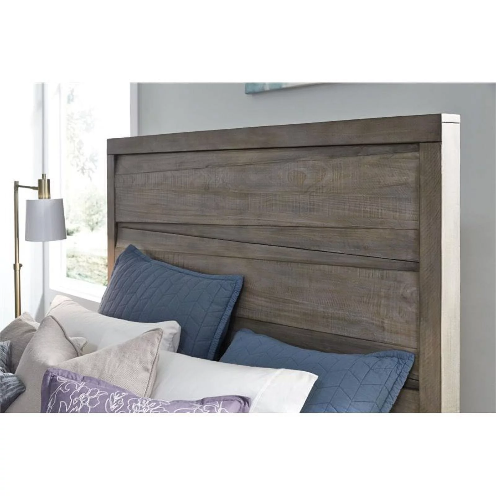Bowery Hill Modern Mahogany Finish Full Solid Wood Panel Bed