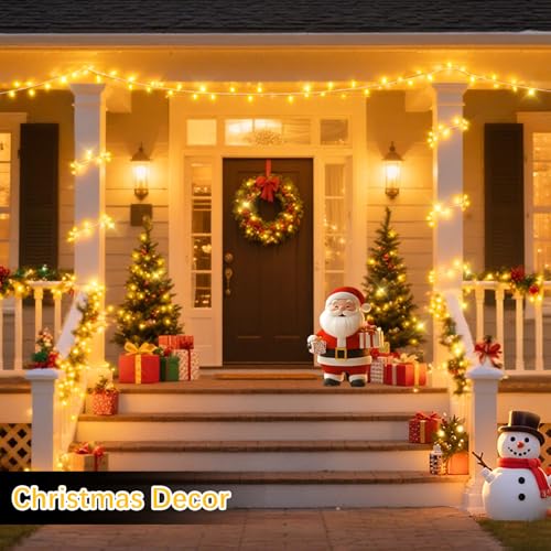 403 FT 1000 LED Halloween Lights Outdoor Decorations Fairy Lights Plug in Waterproof 8 Modes Timer Clear Wire Christmas Lights for Outside House Tree Garden Patio Yard Party Holiday-Green
