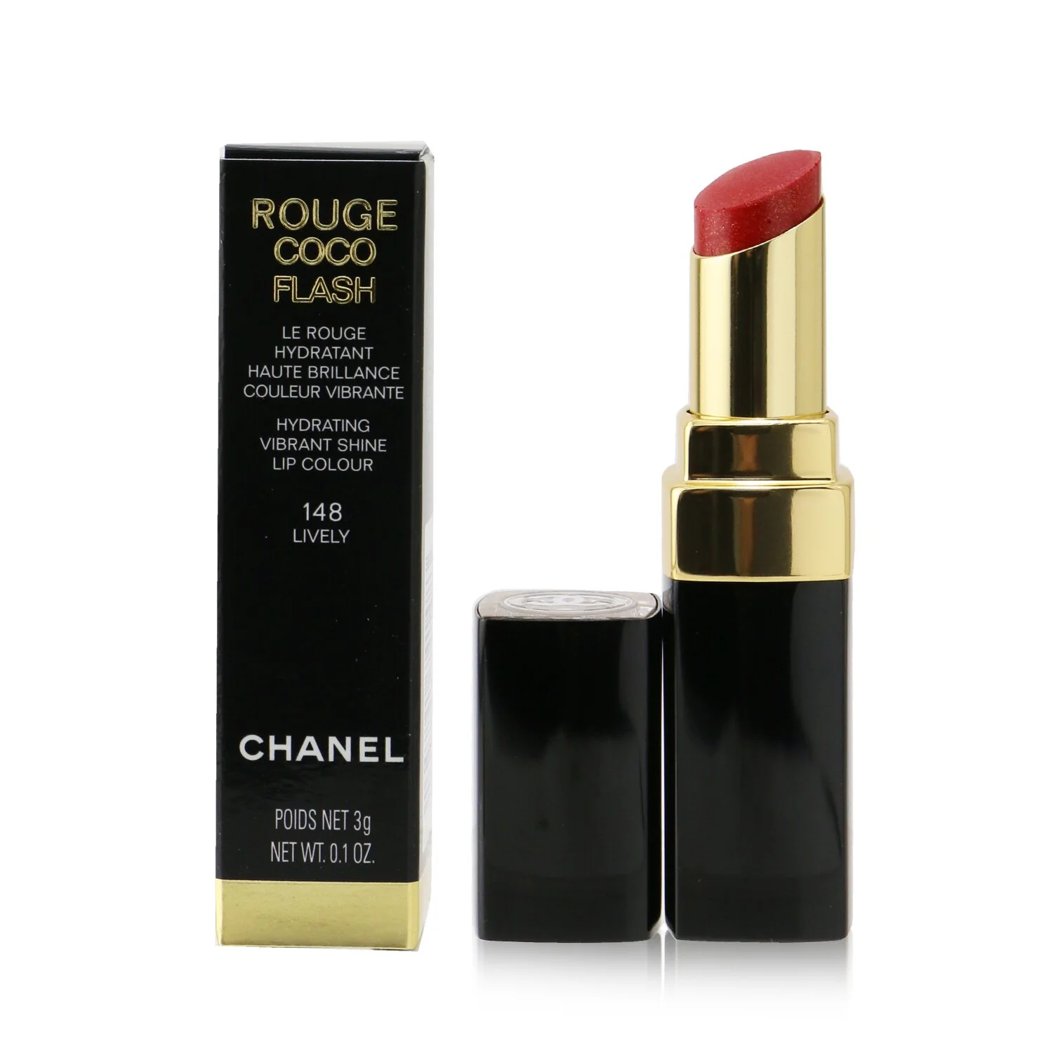 Chanel Rouge Coco Flash Hydrating Vibrant Shine Lip Colour - # 142 Crush  3g/0.1oz