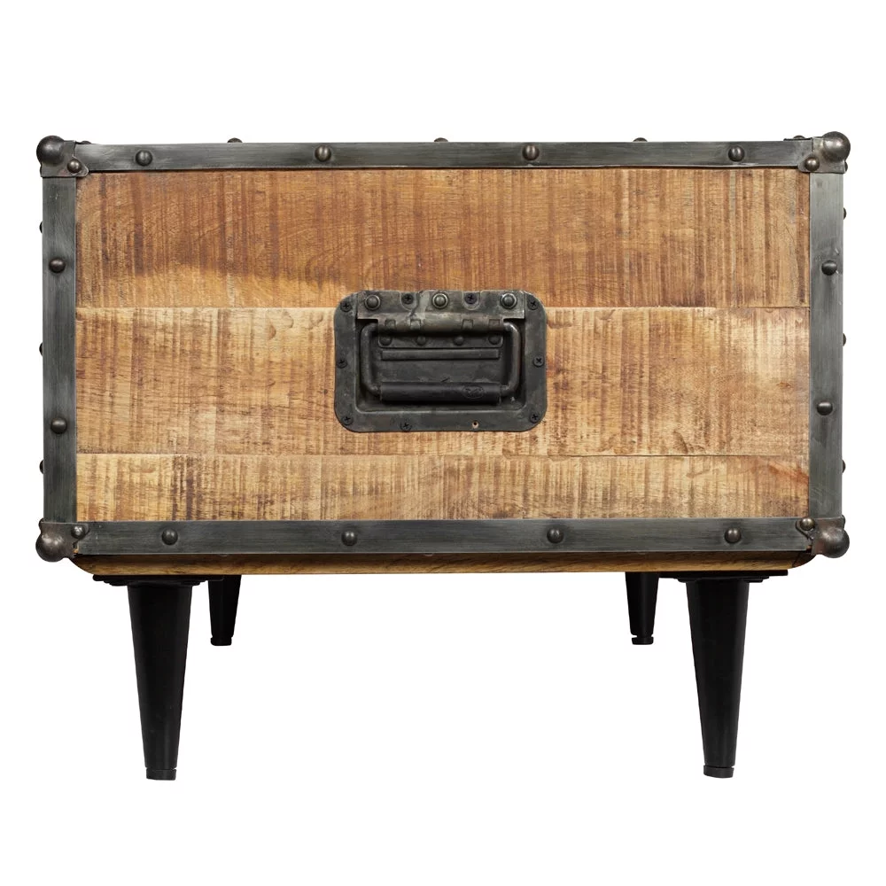 ExBrite Solid Wood Coffee Table ,Rustic Oak 24'' W X 46'' H X 19''