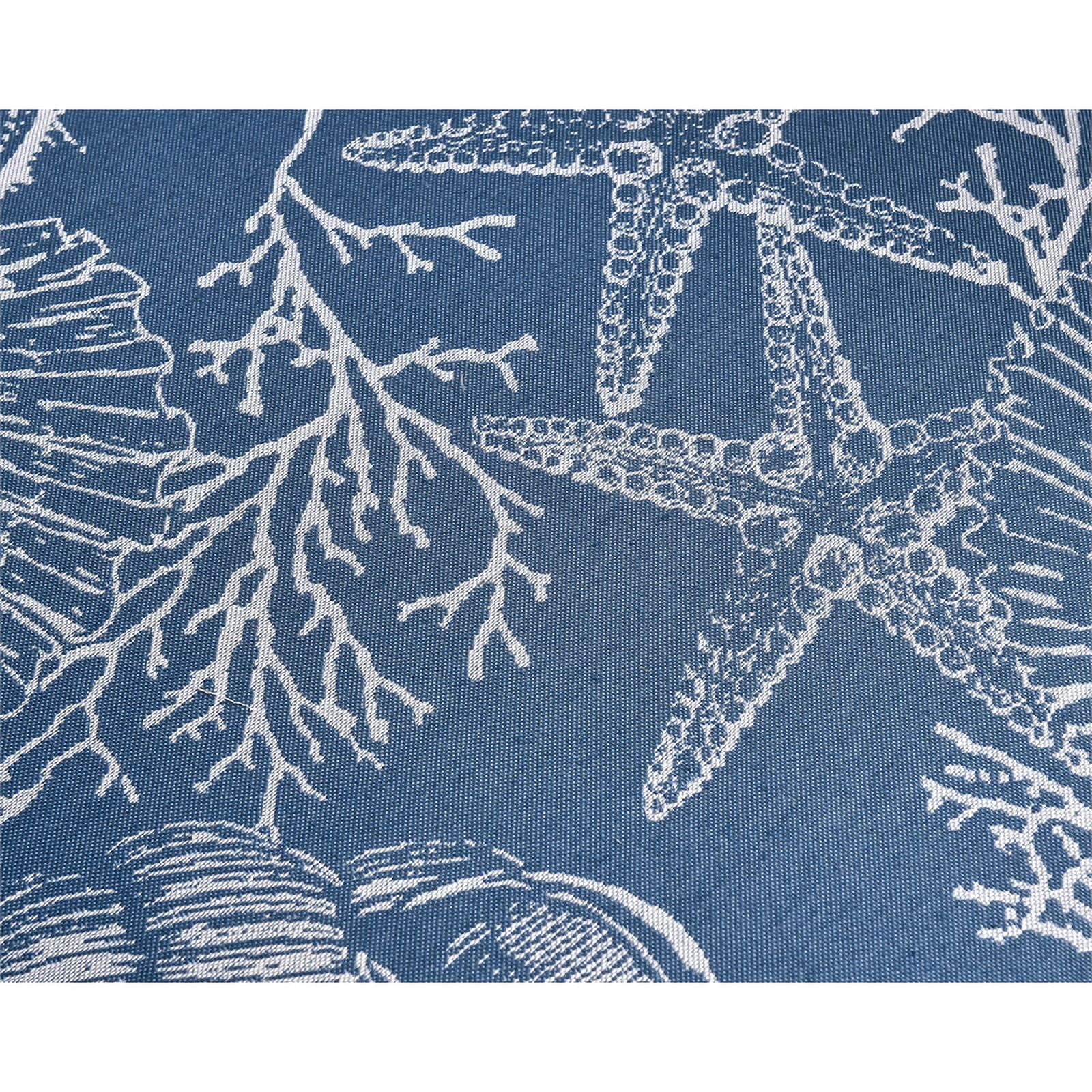 Home Square 2 Piece Swivel Coastal Wood Upholstered Club Chair Set in Blue