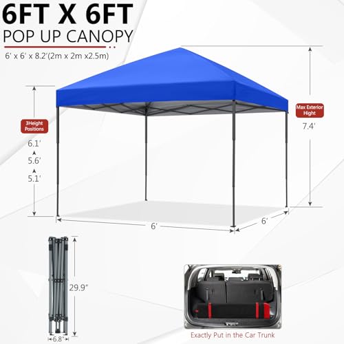 ABCCANOPY Pop Up Canopy - Outdoor Patio Portable Canopy Tent Heavy Duty for Backyard and Deck with 4 Sandbags(White, 10x10)