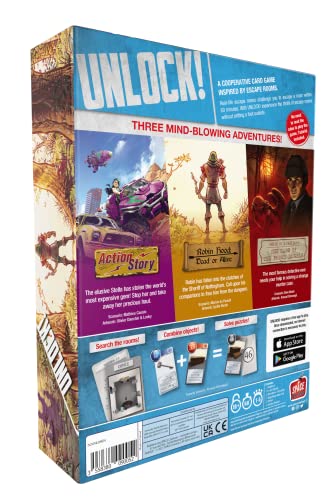 Space Cowboys Unlock! Legendary Adventures Card Game - Escape Room-Inspired Cooperative Adventure, Fun Family Game for Kids and Adults, Ages 10+, 1-6 Players, 1 Hour Playtime, Made