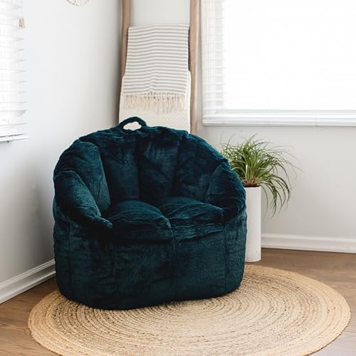 Big Joe Milano Lenox Denim Cobalt Beanbag Chair