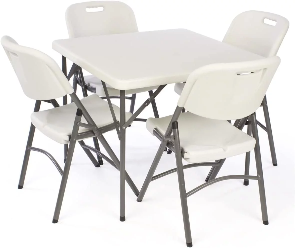 34-inch Square Folding Table with Molded Top, Steel Legs (FOLDTS3429)
