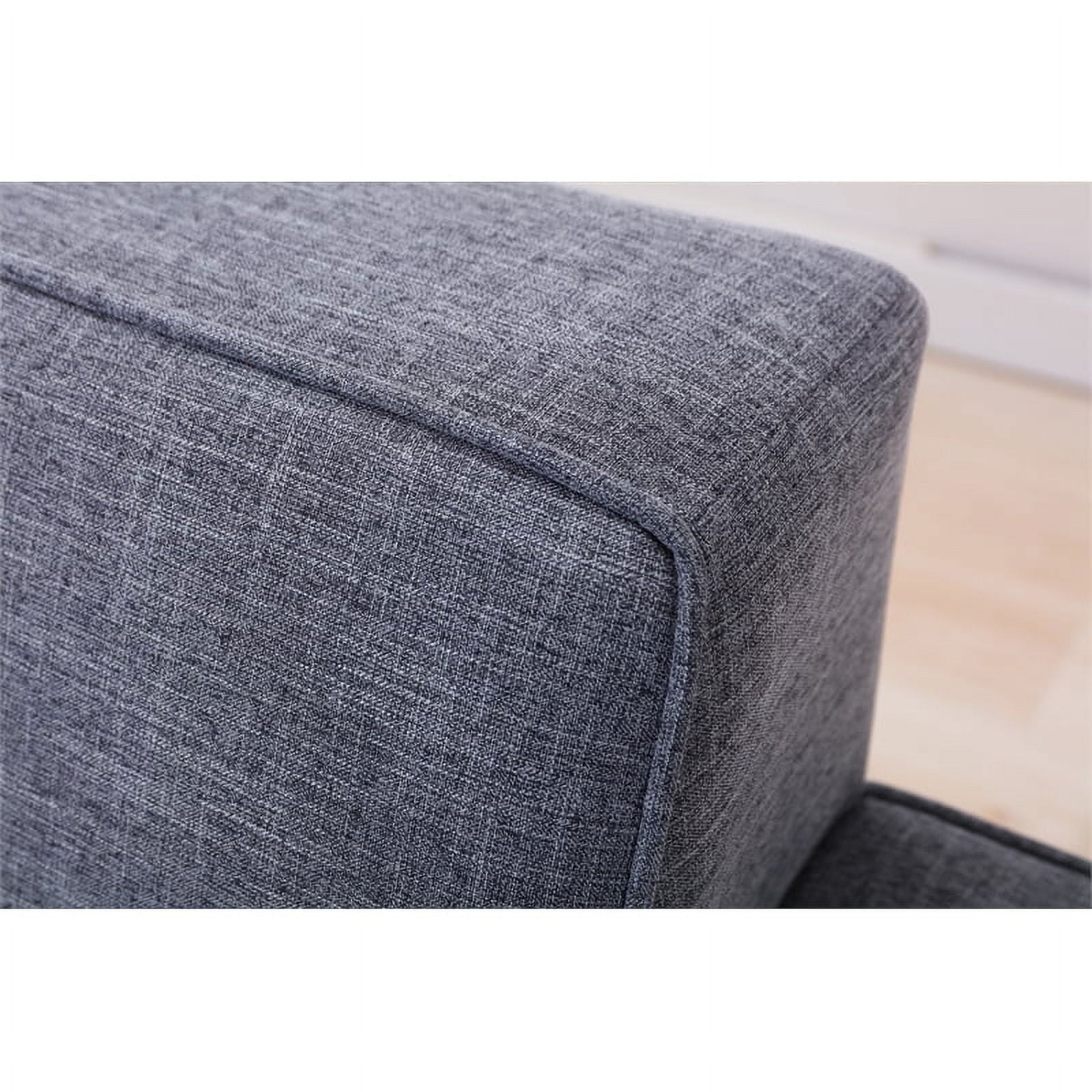 Legend Vansen Modern Fabric Living Room Sofa and Loveseat Set in Gray