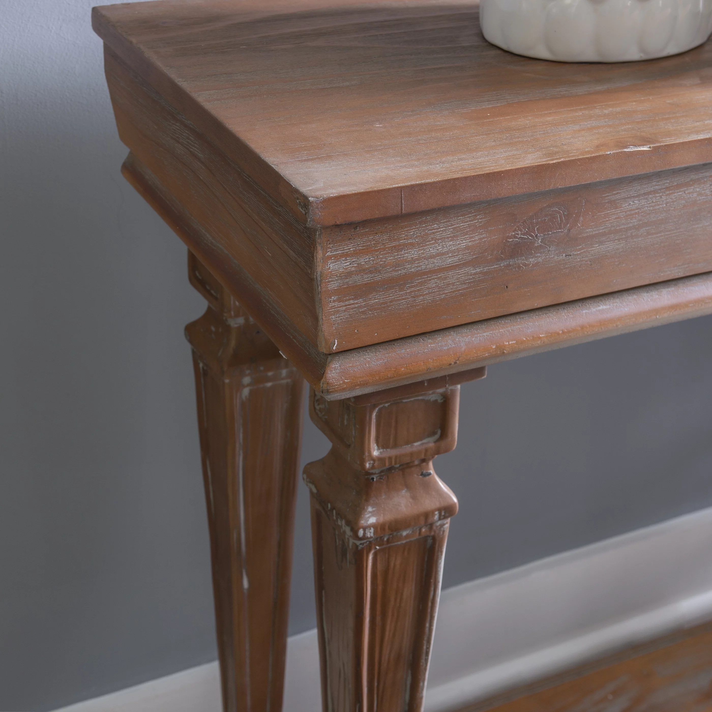 Benjamin Long Console Table, Weathered Driftwood