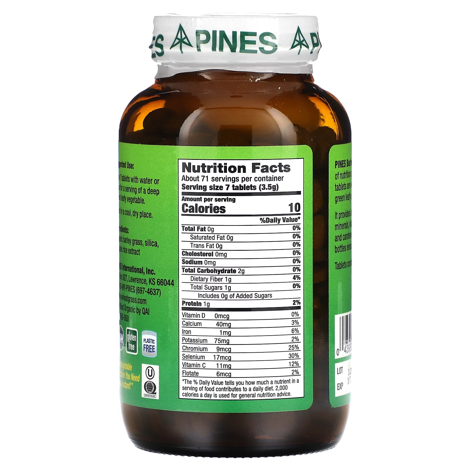 Barley Grass, 500 Tablets, Pines International