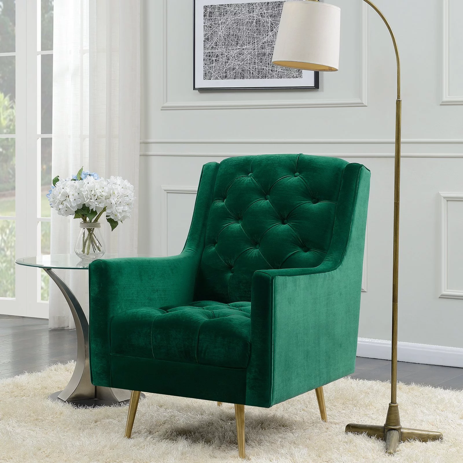 Picket House Furnishings Reese Tufted Arm Chair