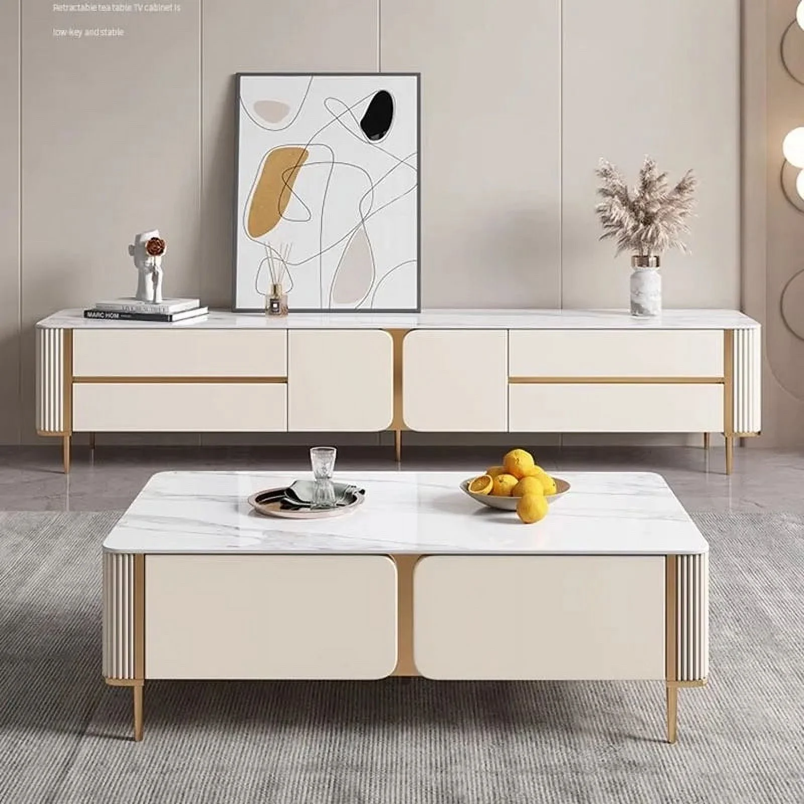 White Tv Stand Display Cabinet Unit Modern Consoles Table Television Monitor Coffee Muebles Para Casa Living Room Furniture