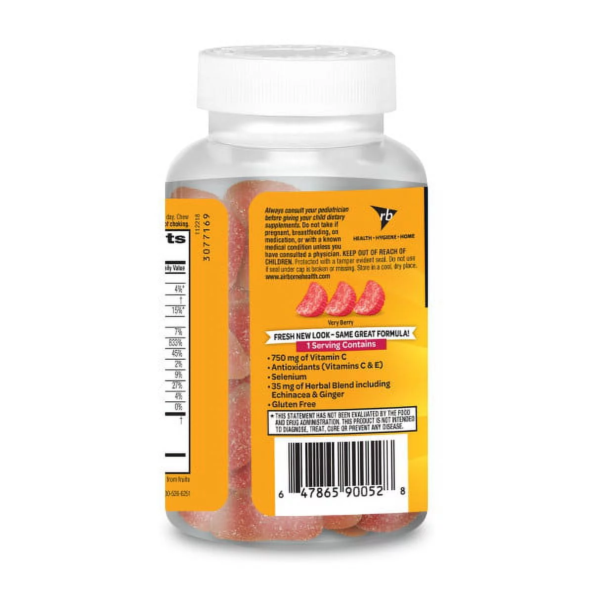 Airborne Mixed Berry Flavored Gummies - 1000mg of Vitamin C and Minerals & Herbs Immune Support, 42 count