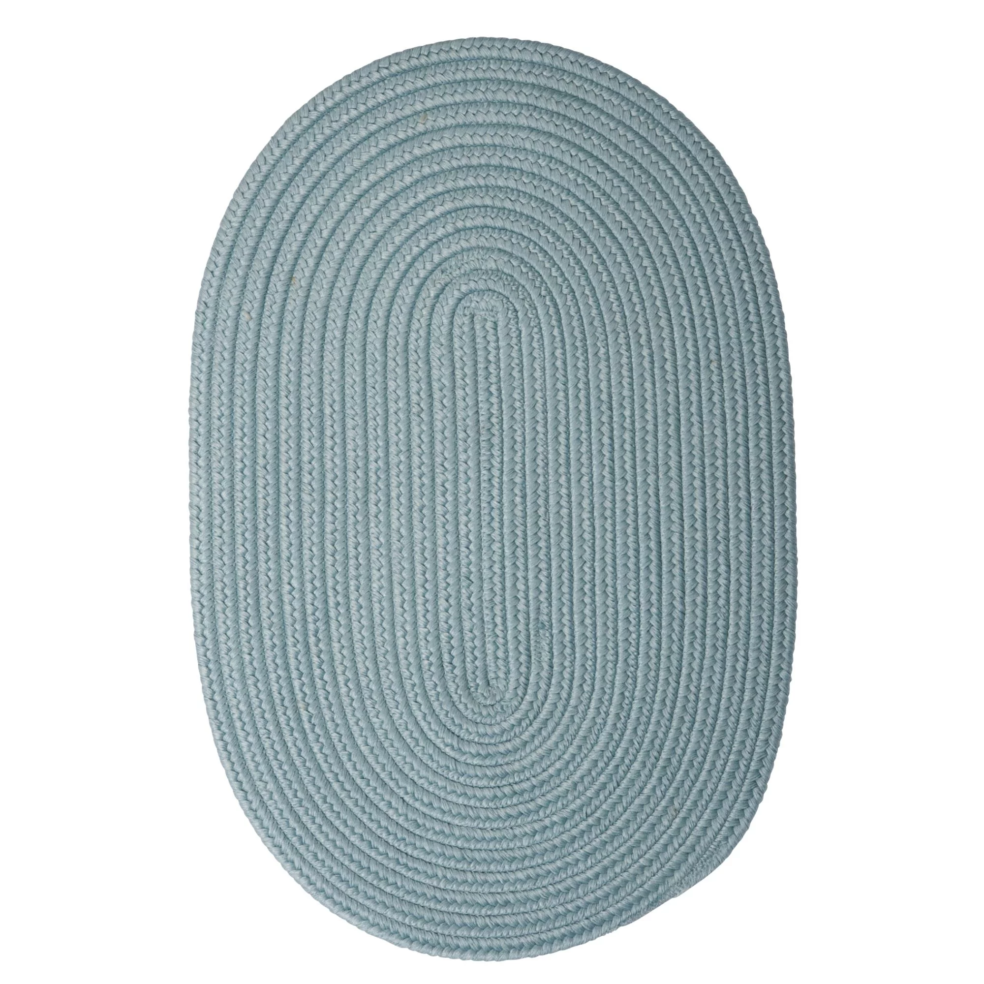 Colonial Mills 3' x 5' Flint Blue All Purpose Handcrafted Reversible Oval Outdoor Area Throw Rug