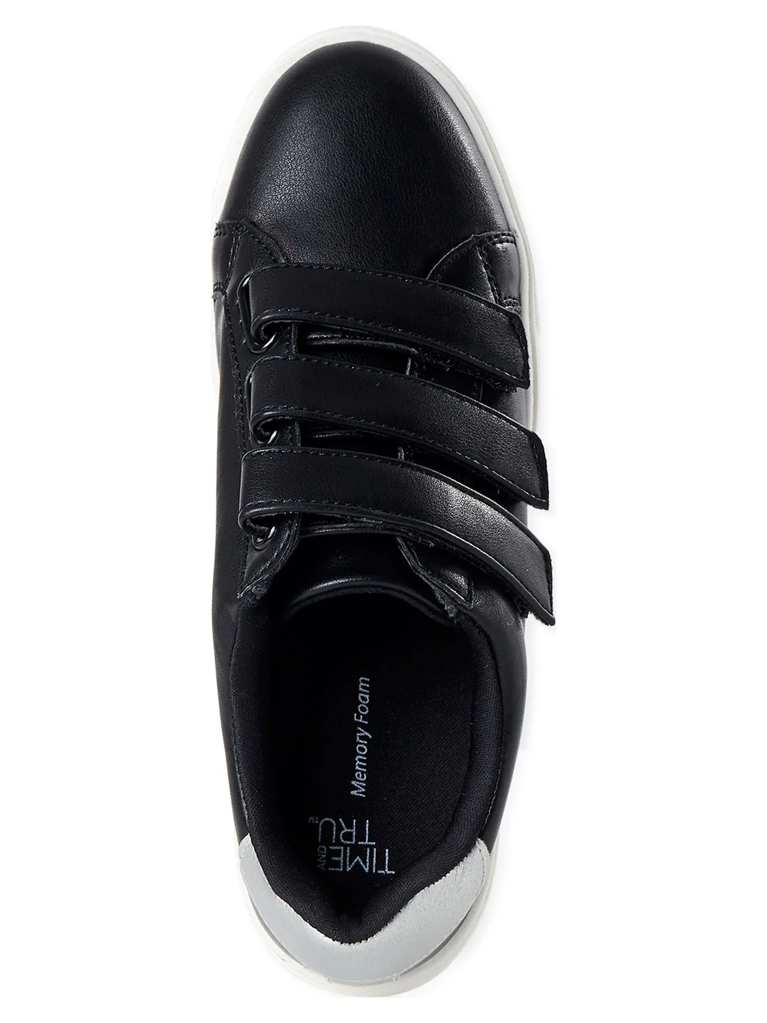 Time and Tru Women's Three Strap Velcro Fashion Sneaker