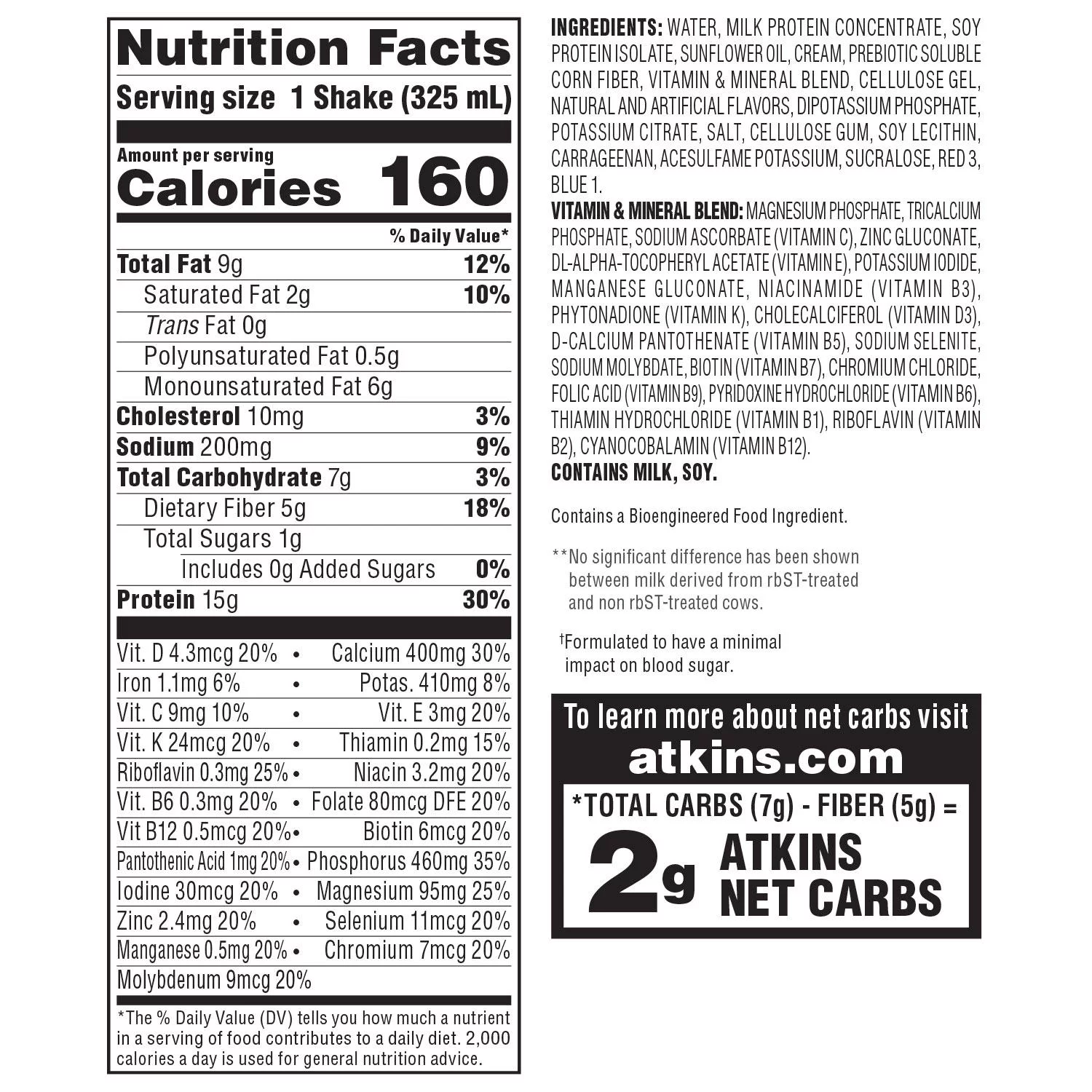 Atkins Gluten Free Protein-Rich Shake, Strawberry, Keto-Friendly (15 Pk.)