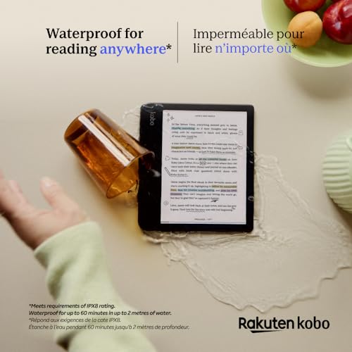 Kobo Libra Colour | eReader | 7” Glare-Free Colour E Ink Kaleido™ 3 Display | Dark Mode Option | Audiobooks | Waterproof | Black