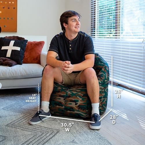 Big Joe Milano Lenox Denim Cobalt Beanbag Chair