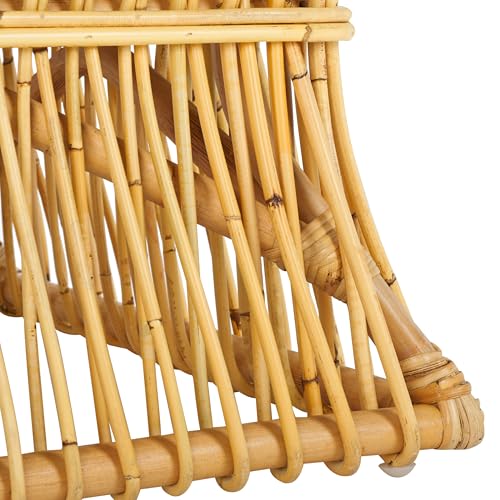 SAFAVIEH Home Collection Gensho Tropical Coastal Boho Natural/Golden Brown Rattan Solid Wood Coffee Table (Fully Assembled)