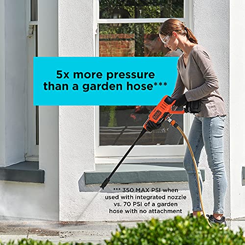 BLACK+DECKER 20V MAX Pressure Washer, 350 PSI (BCPW350C1)