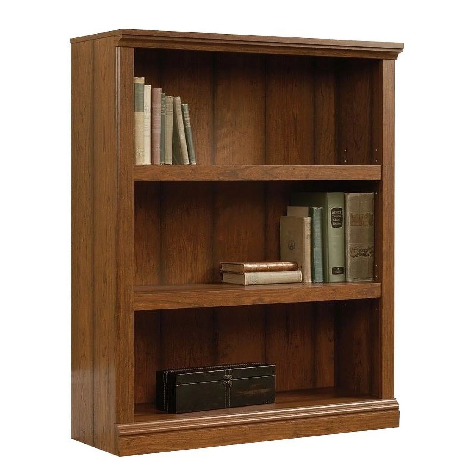 Home Square 3 Shelf Wood Bookcase Set in Washington Cherry (Set of 2)