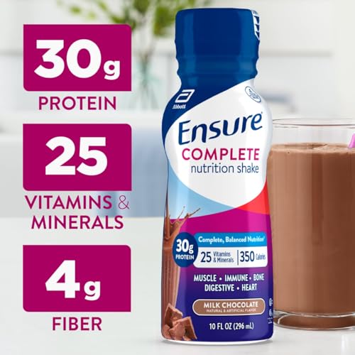 Ensure COMPLETE Vanilla Nutrition Shake, Complete, Balanced Meal Replacement, Ready To Drink, 30g Protein, 25 Vitamins & Minerals, 10 fl oz—24 Pack