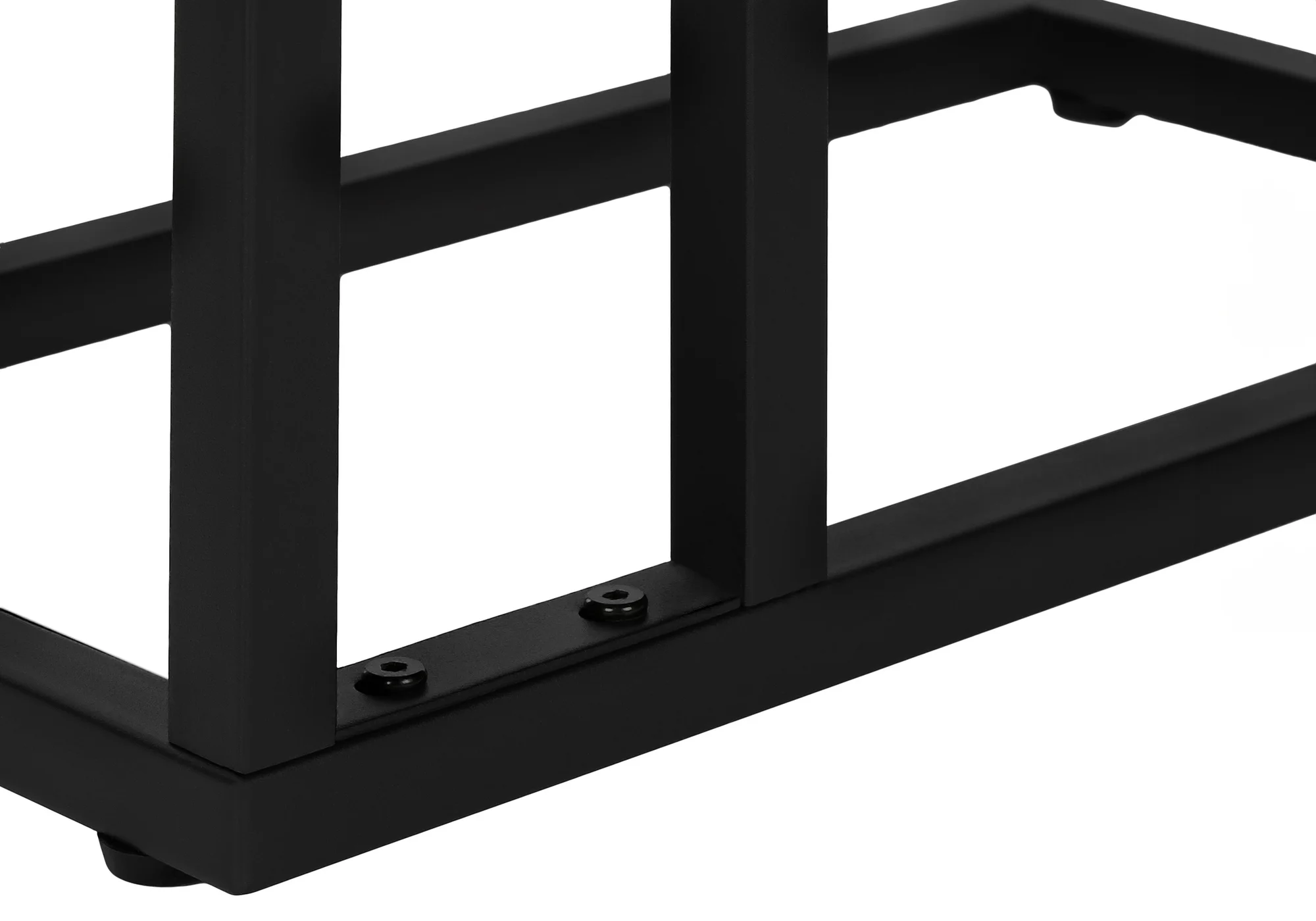 Accent Table C-shaped End Side Snack Living Room Bedroom Metal Brown