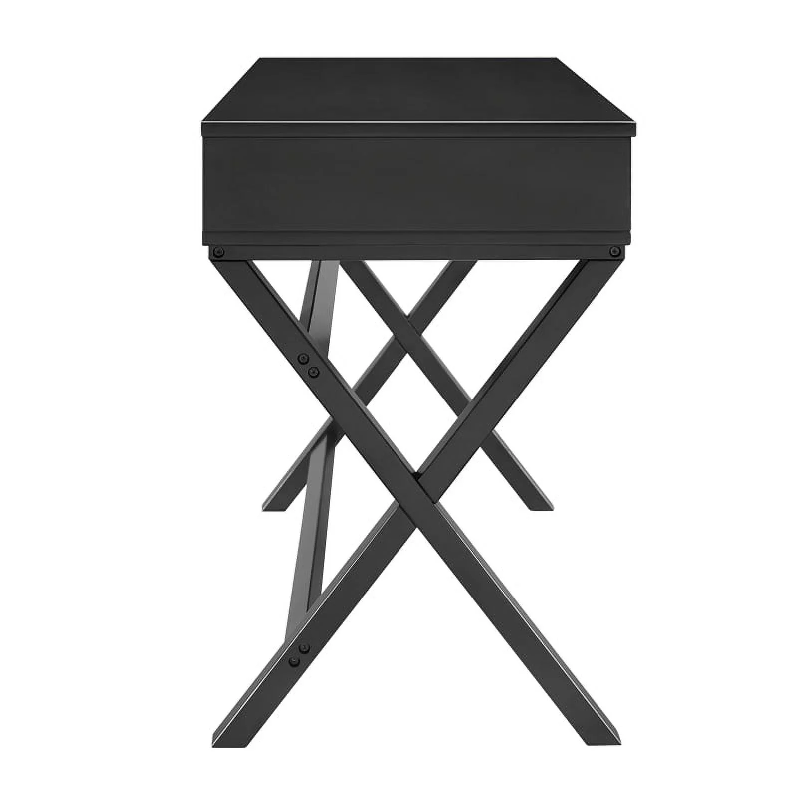 UrbanPro Transitional 2-Drawer Home Office Wood Desk in Black