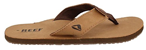 REEF Leather Smoothy Men's Flip Flop, No Break In Period Leather, Durable Outsole