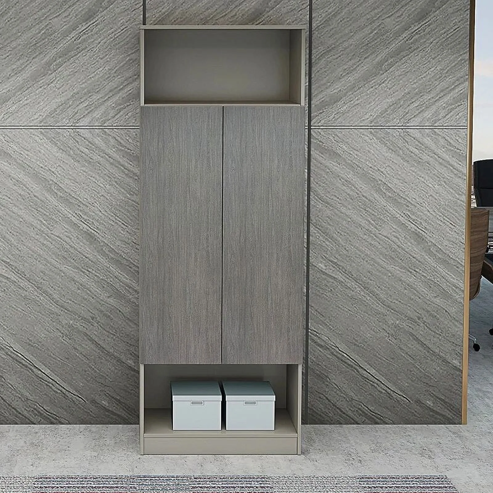 Customized office desk, fashionable and creative boss desk and chair combination, complete set of bookcases, simple and modern