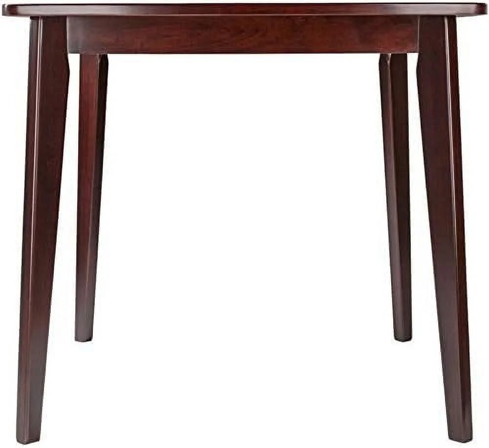 KHBIULIFE 34" Square Transitional Solid Wood Dining Table in Walnut