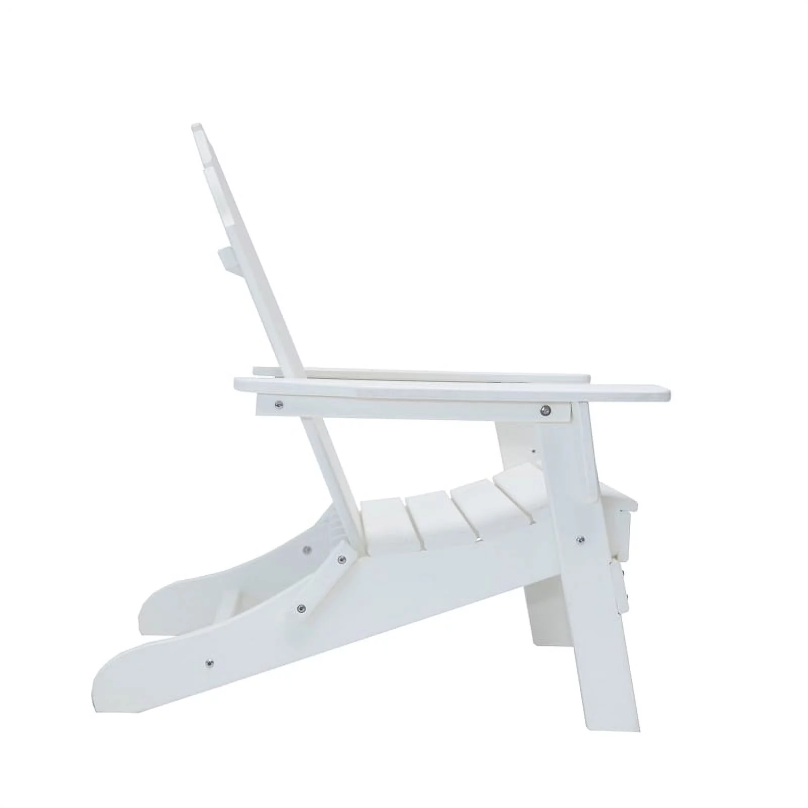 Balboa White Folding Adirondack Chair and Table Set