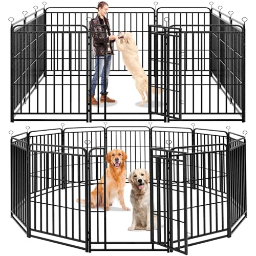 Dog Playpen Outdoor 12 Panels Heavy Duty Dog Fence 47