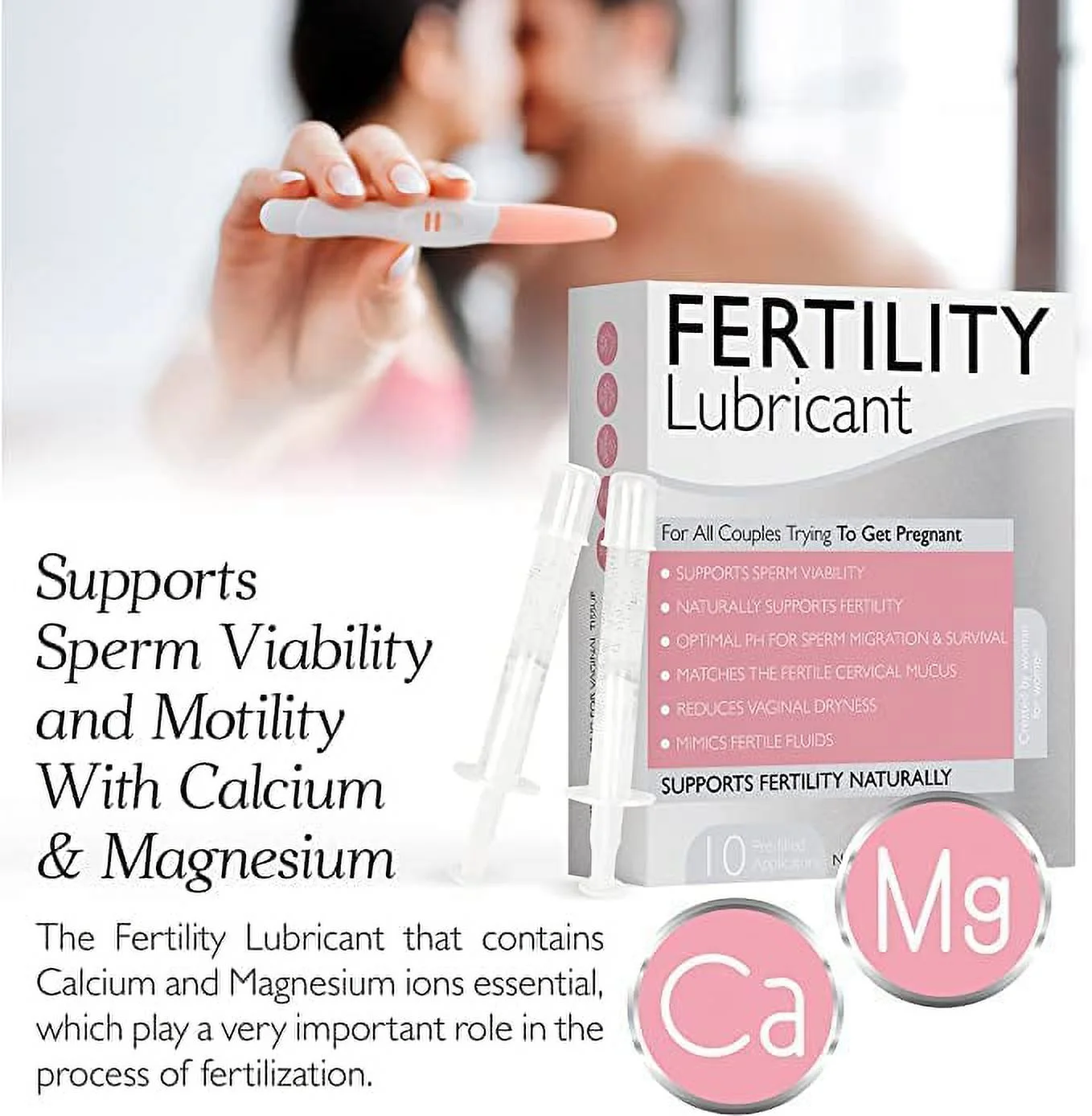 Fertility Lubricant Conceive Support | Sperm & Vaginal-Friendly Support for Couples Trying to Get Pregnant | 10 Pre-Filled Applicators