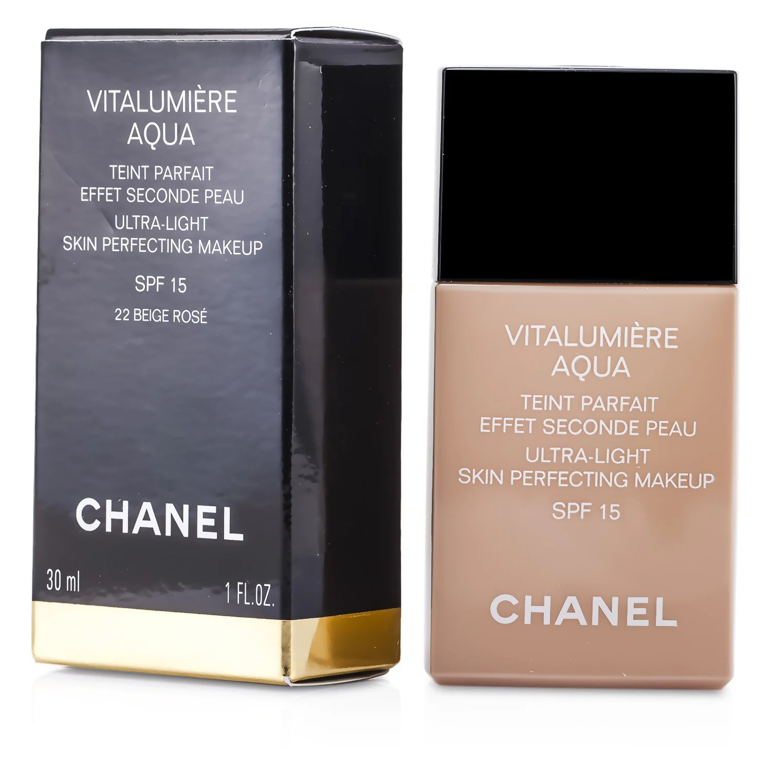 Chanel Vitalumiere Aqua Ultra Light Skin Perfecting M/U SPF15 - # 20 Beige  30ml/1oz