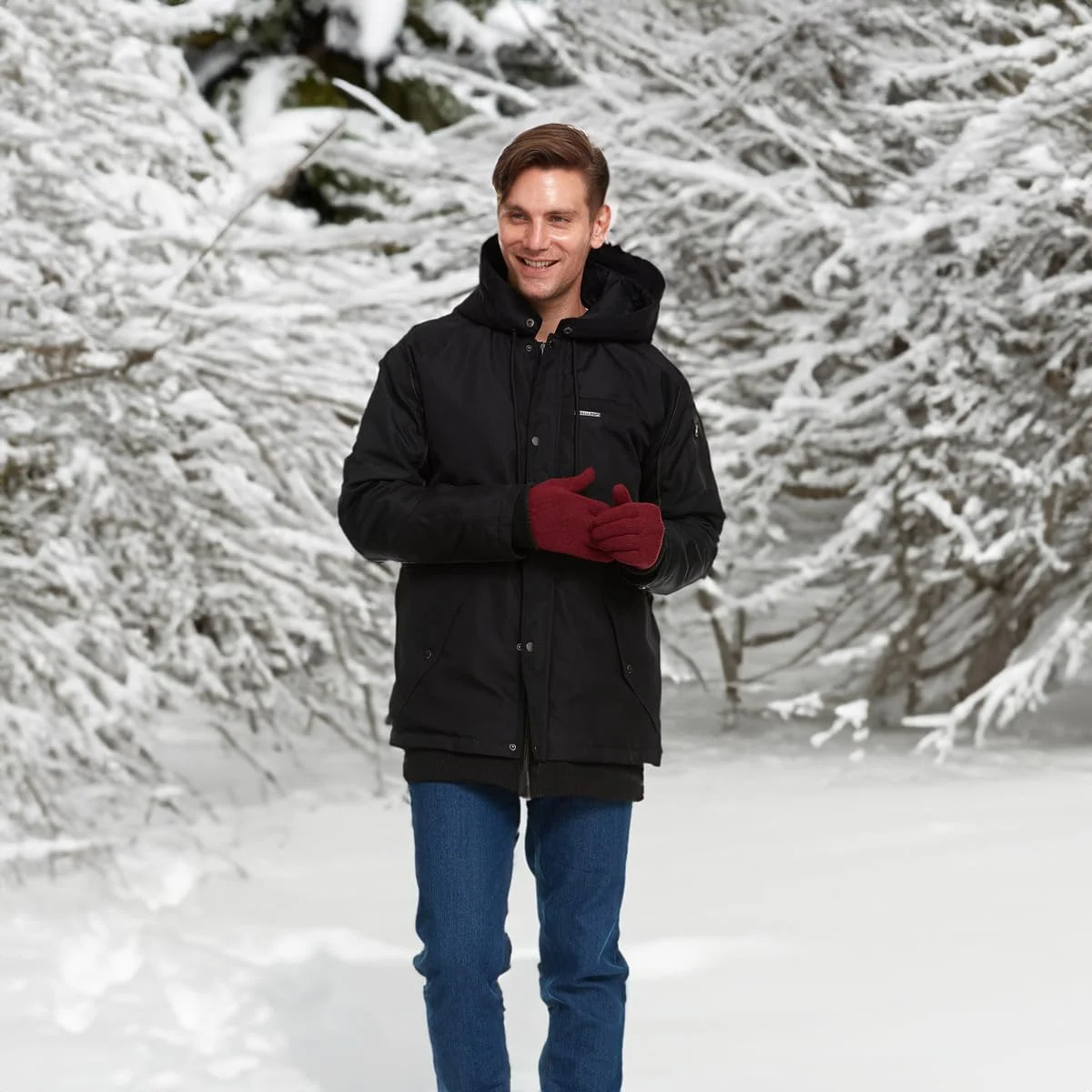 Yacht & Smith 48 Pack Wholesale Bulk Winter Thermal Beanies Skull Caps, Thermal Gloves Unisex (Hat Glove Set A)